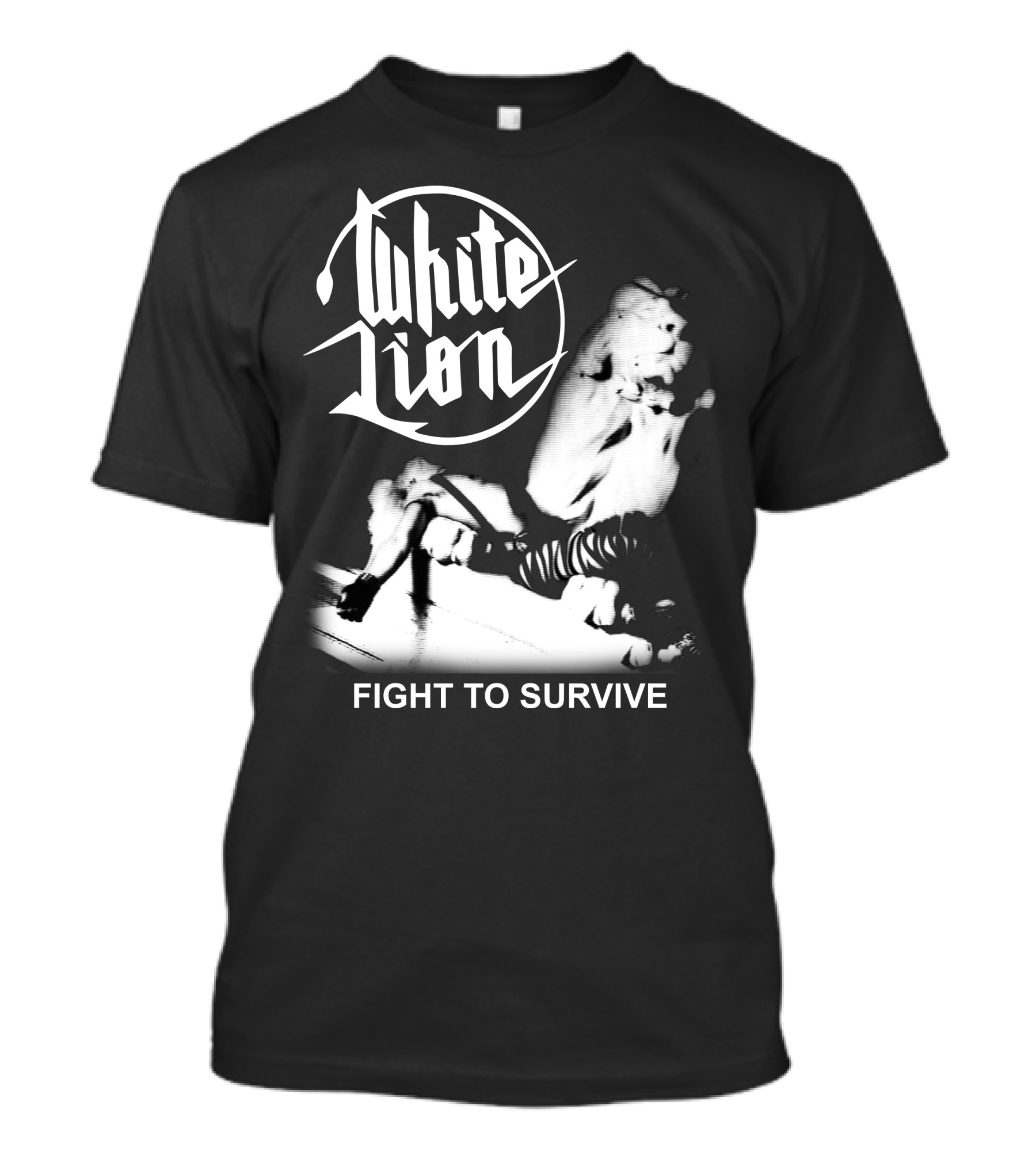 White Lion Fight To Survive Iconic Album Cover T-Shirt