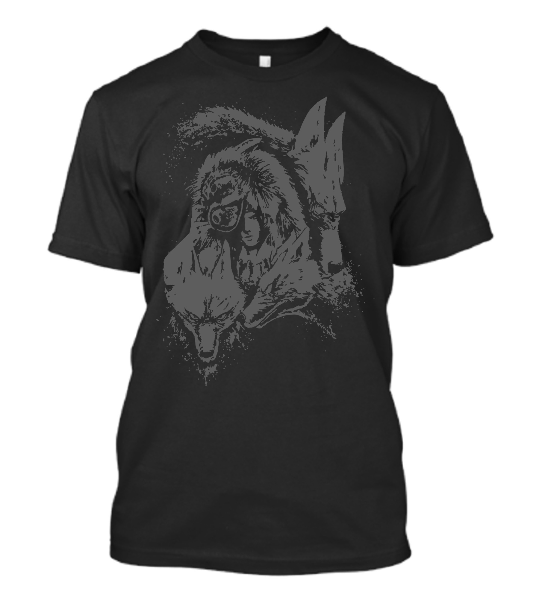 Wolf Princess Warrior Three Wolves Guardian Leader T-Shirt