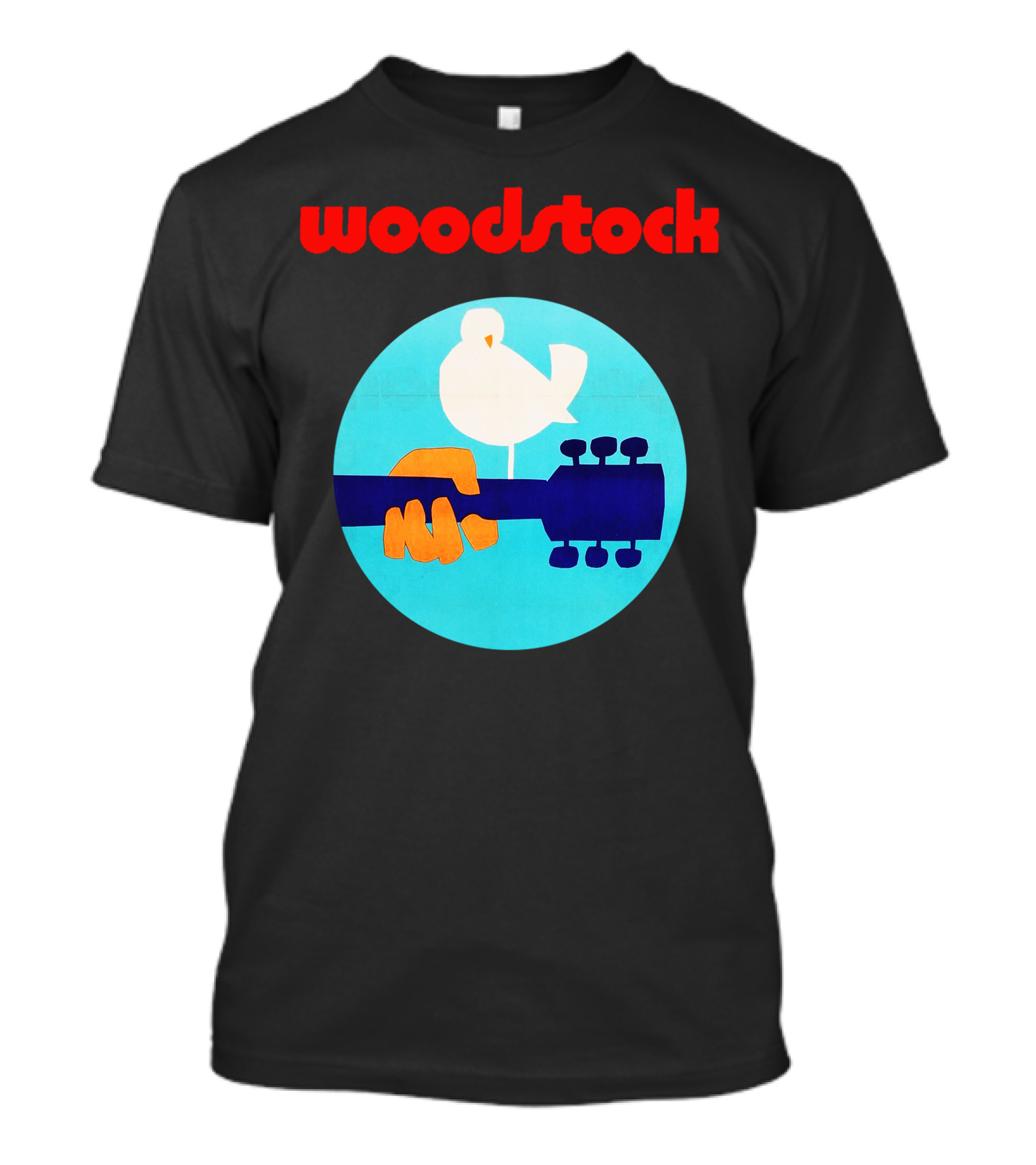 Woodstock Festival Bird On Guitar T-Shirt