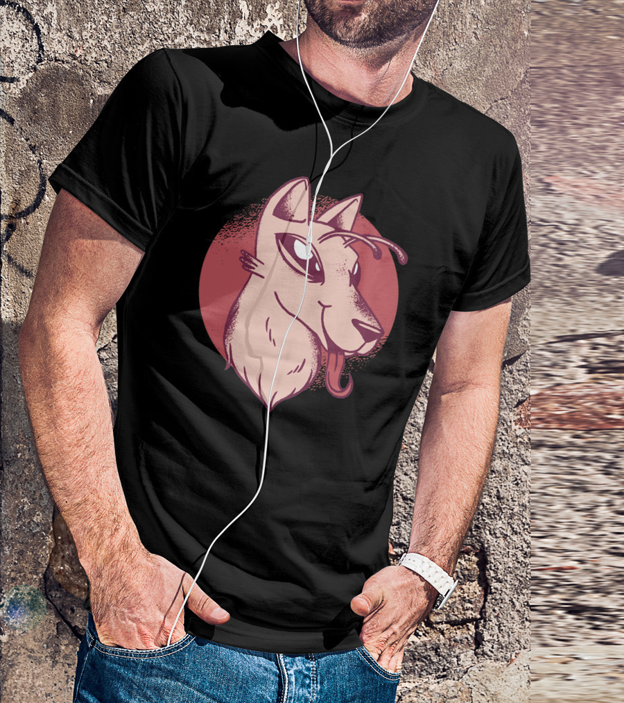 Alien Dog Cosmic Cartoon T-Shirt