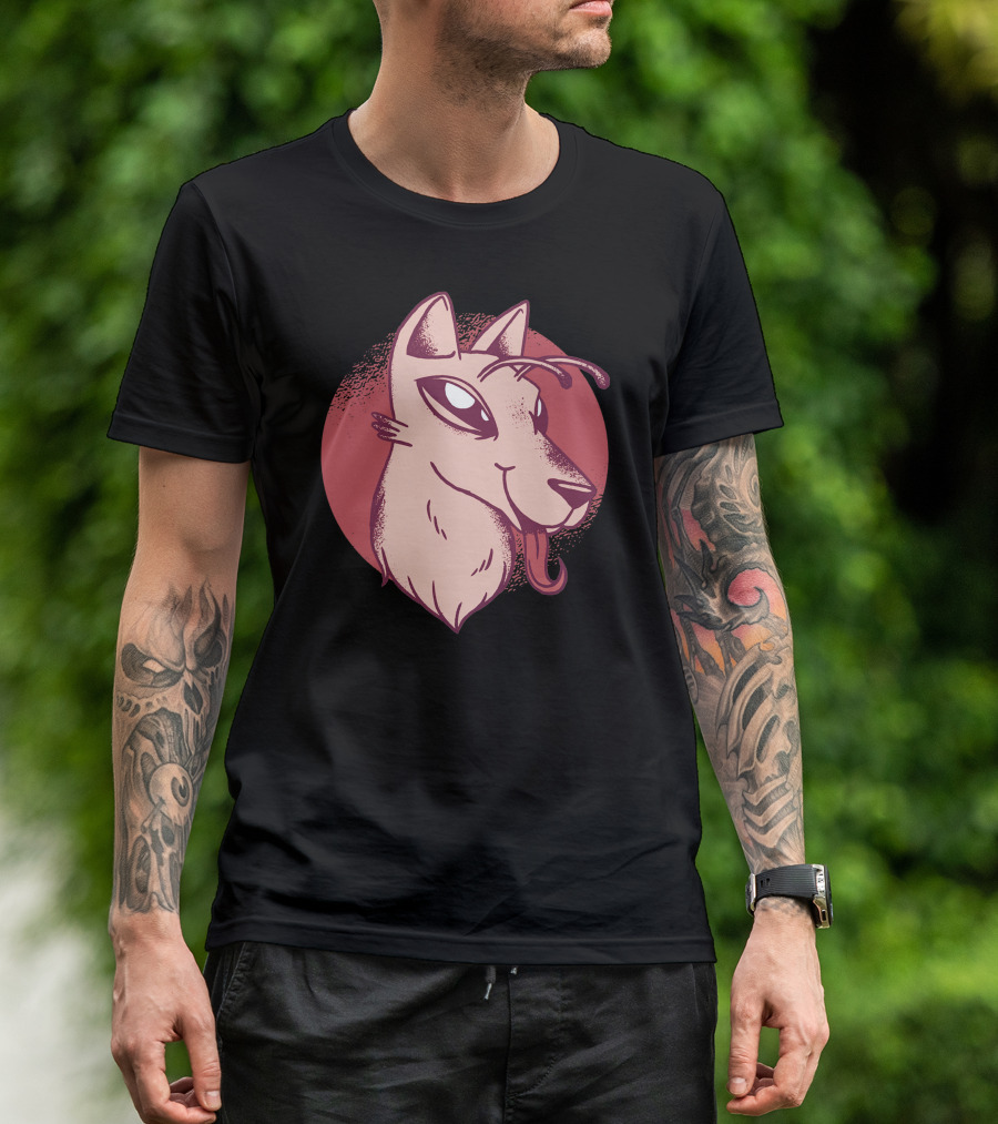 Alien Dog Cosmic Cartoon T-Shirt