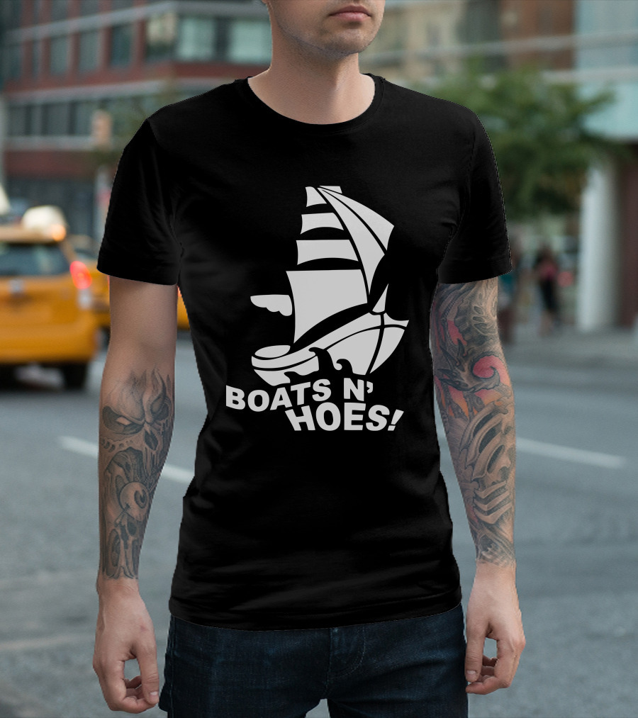 Boats N Hoes Sailboat Iconic Comedy Reference T-Shirt