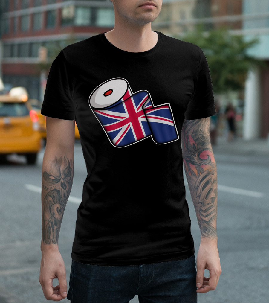 Union Jack Toilet Paper Roll Britain T-Shirt