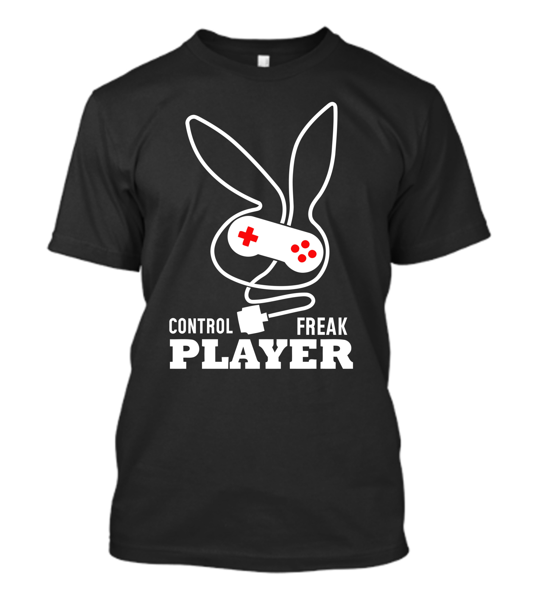 Control Freak Player Gamer Retro Gamepad Bunny Ears T-Shirt