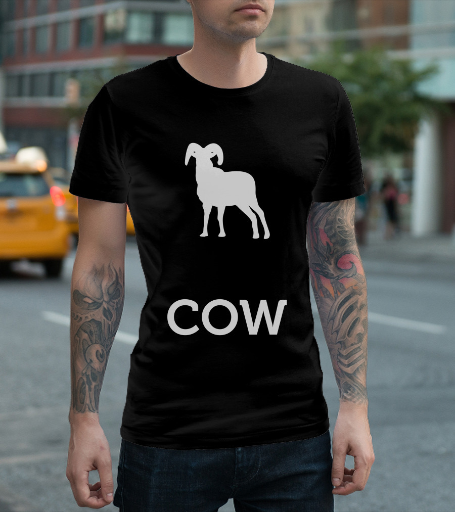 COW Sheep Silhouette Humor T-Shirt