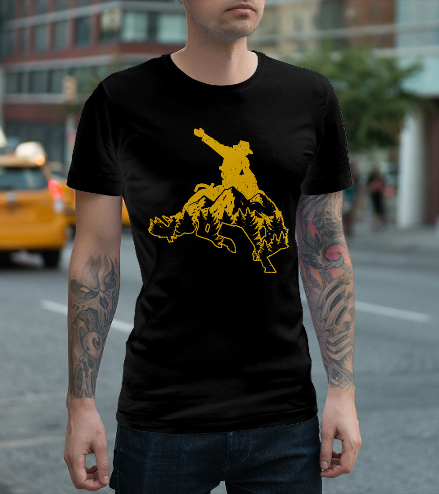 Cowboy Rodeo Mountains Wild Ride T-Shirt