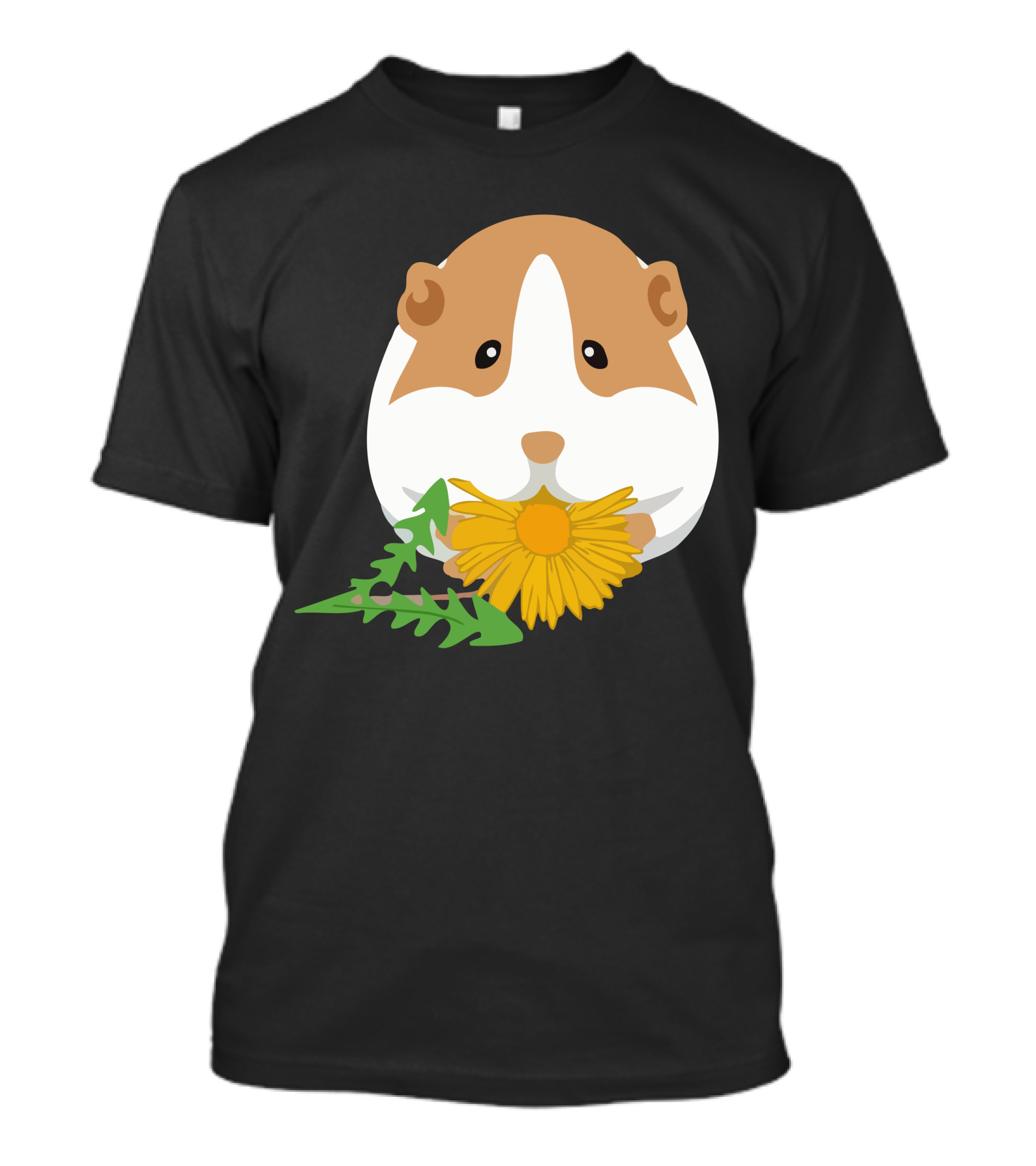 Cute Guinea Pig Eating Dandelion Leaves T-Shirt