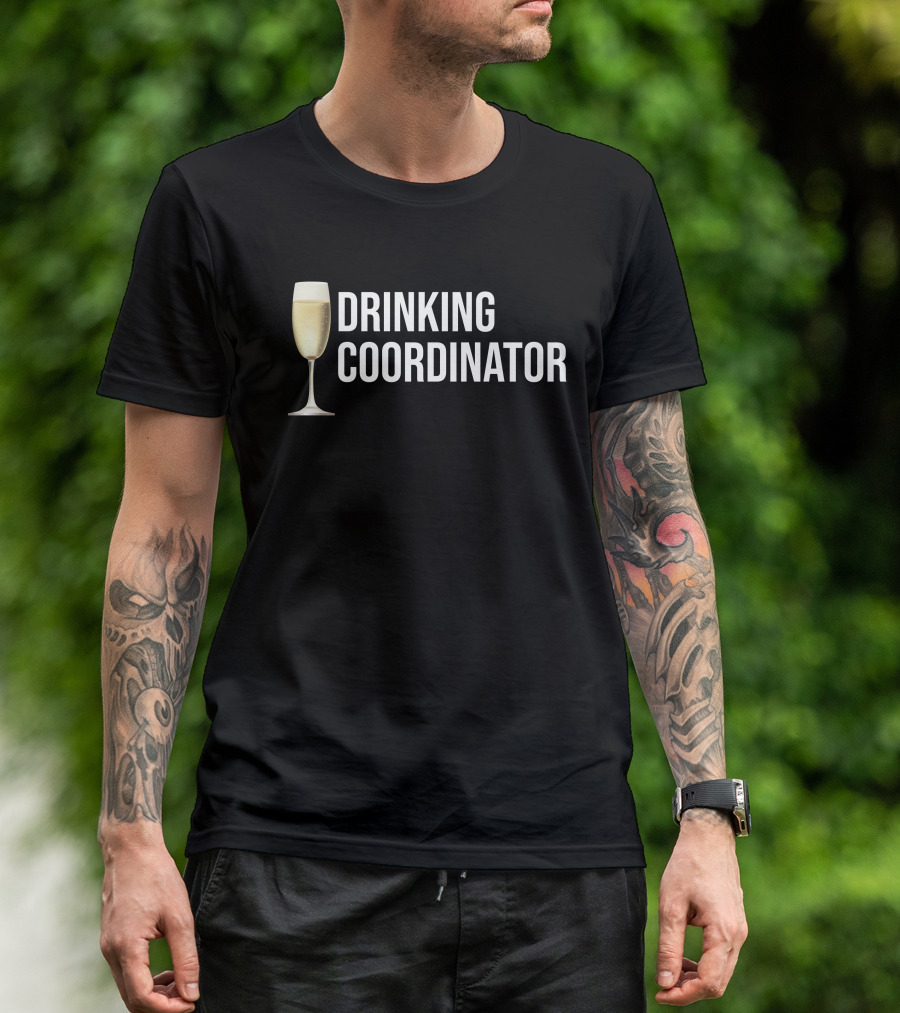 Drinking Coordinator Champaign Glass T-Shirt