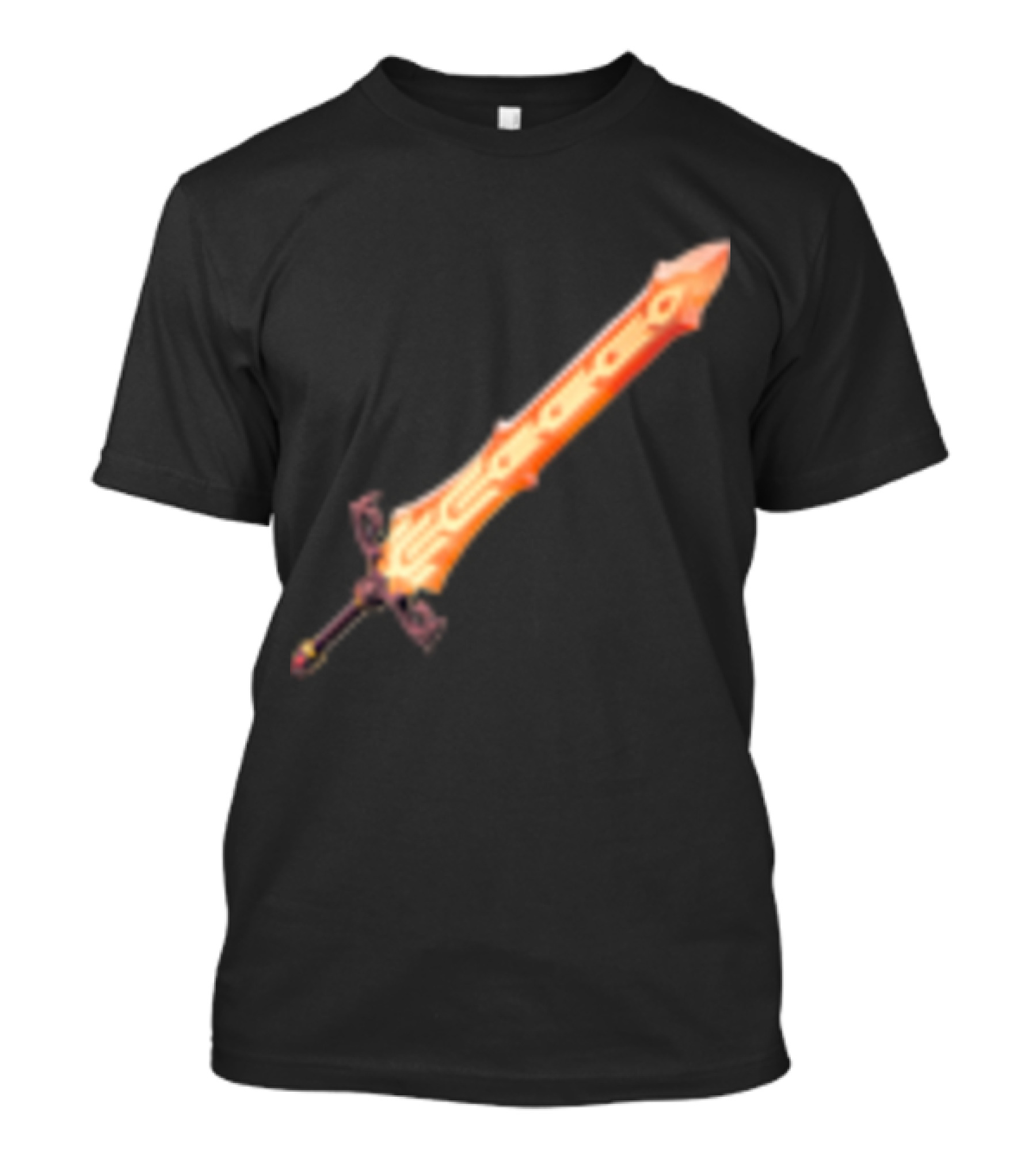 Flame Blade Fiery Sword Fantasy T-Shirt