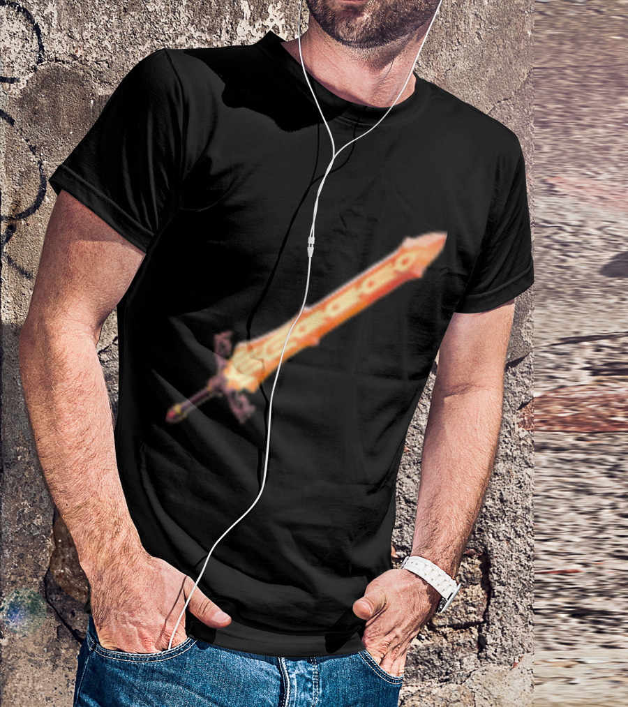 Flame Blade Fiery Sword Fantasy T-Shirt