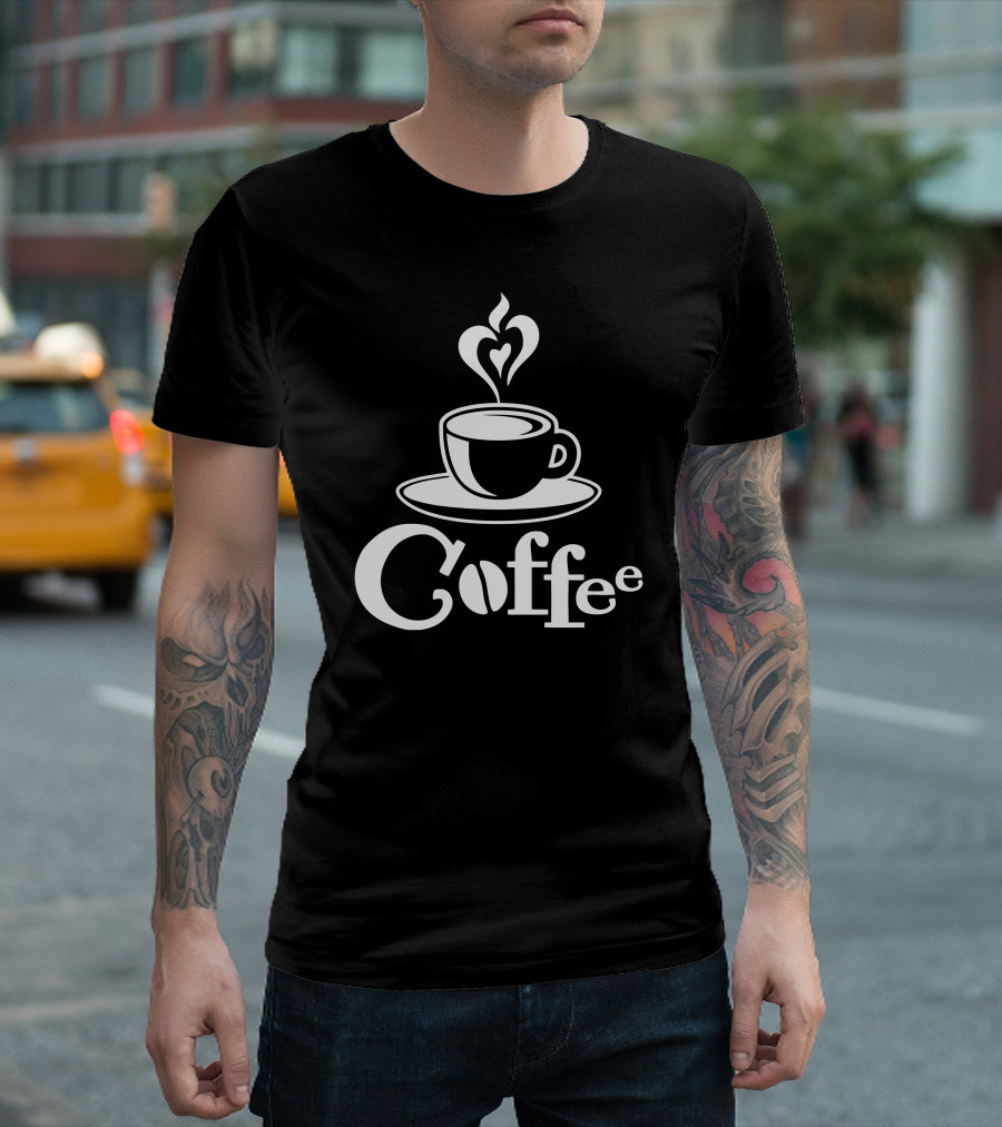 Coffee Cup Steam Heart T-Shirt