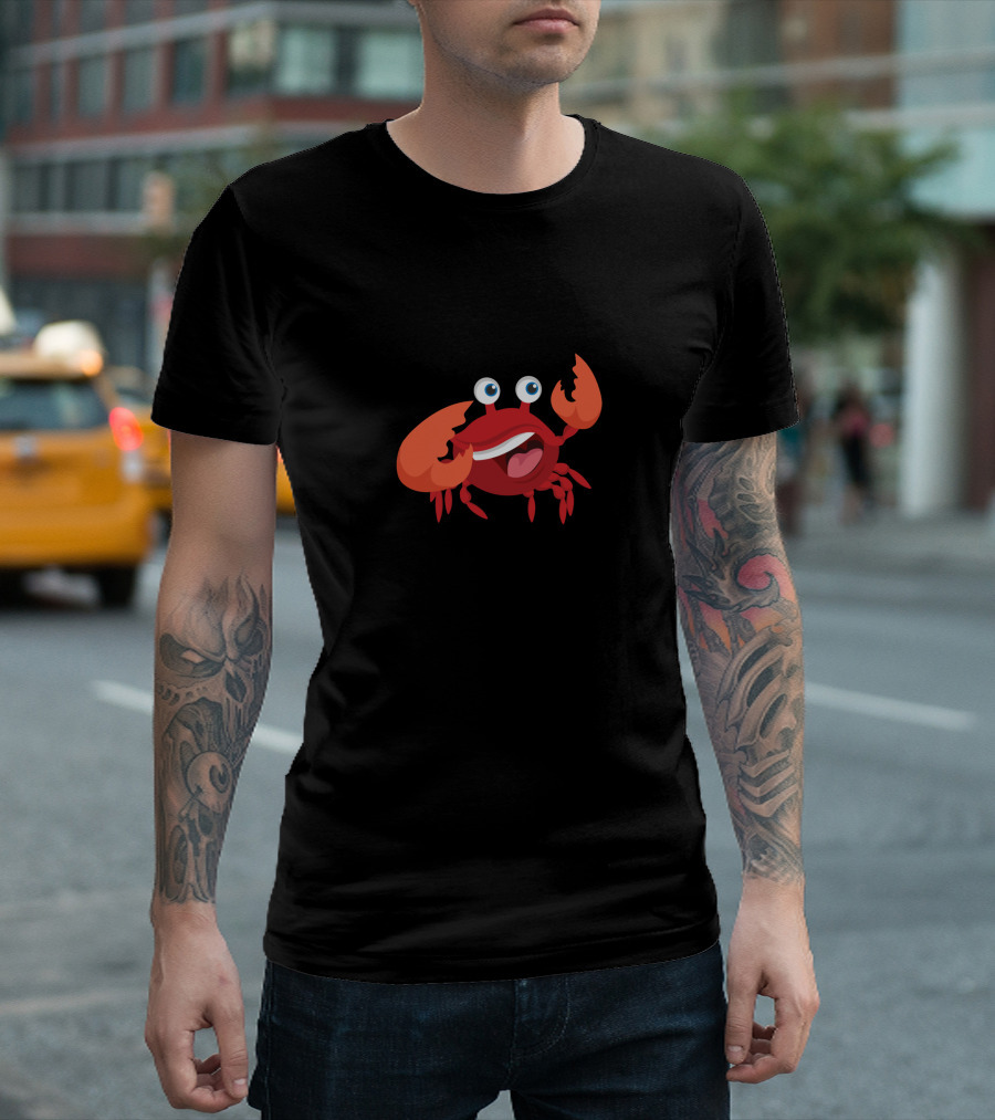 Funny Crab With Cartoon Expression T-Shirt
