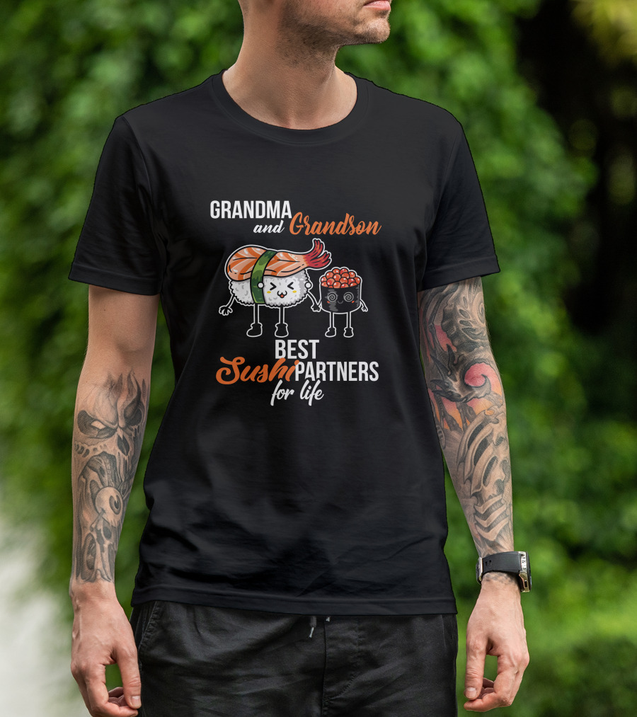 Grandma And Grandson Best Sushi Partners For Life T-Shirt