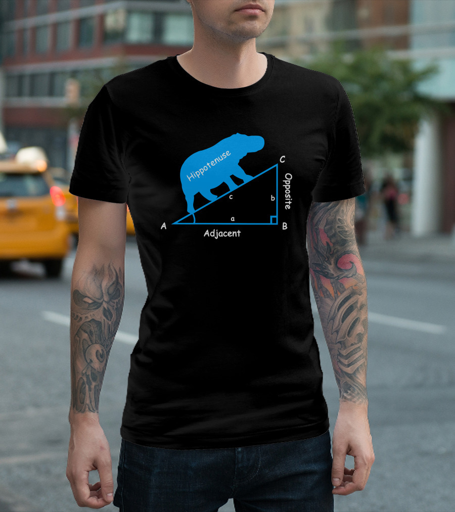 Hippotenuse Adjacent Opposite Math Diagram T-Shirt