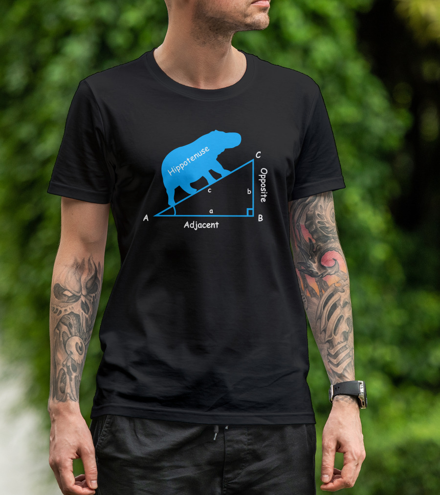 Hippotenuse Adjacent Opposite Math Diagram T-Shirt
