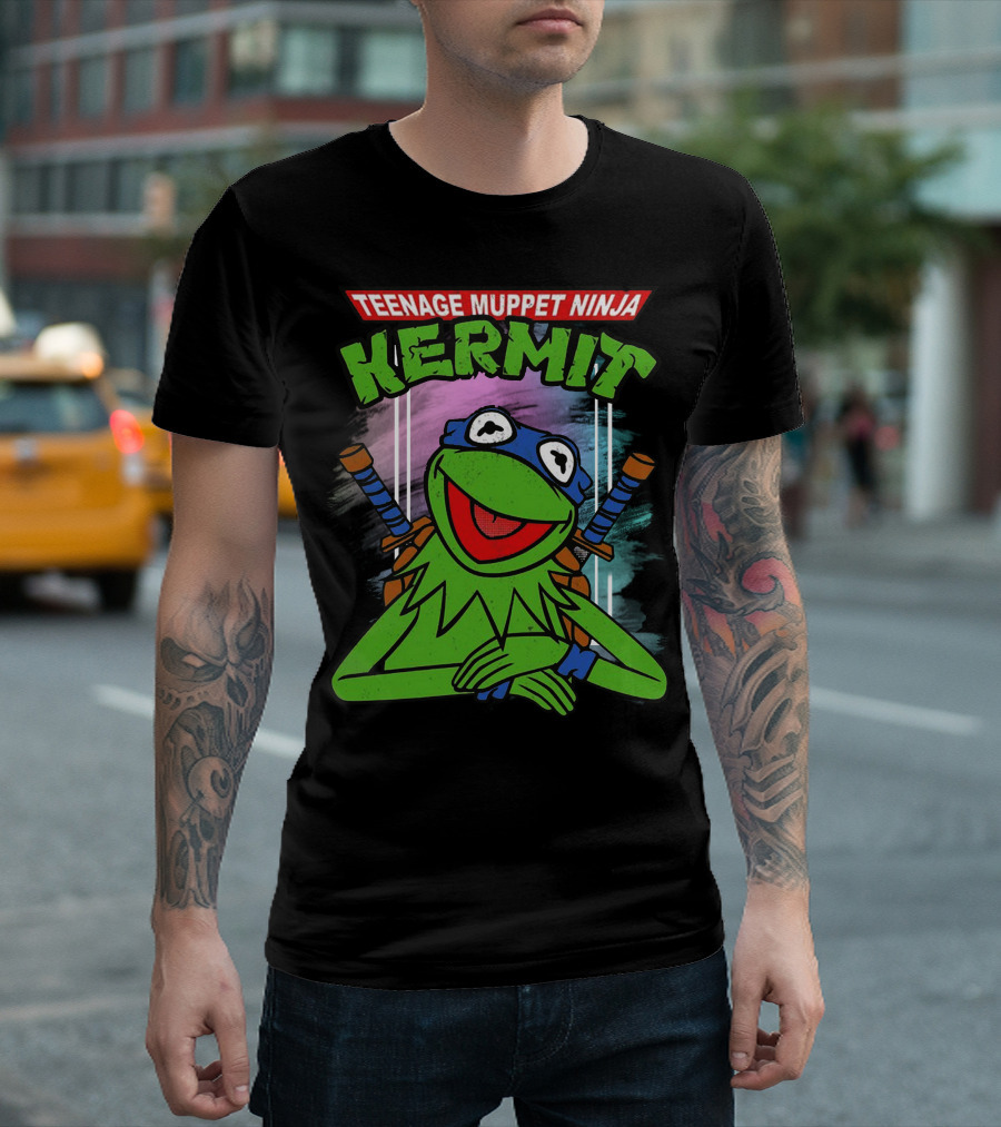 Teenage Muppet Ninja Kermit Frog T-Shirt