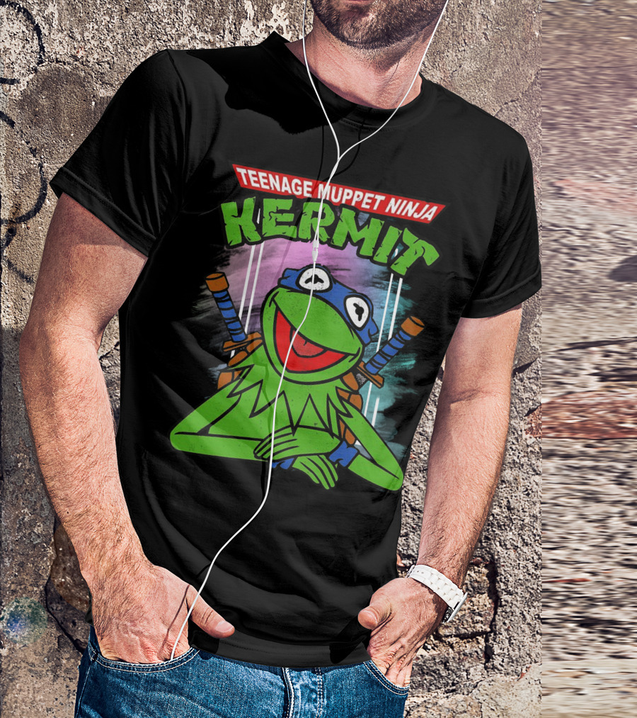 Teenage Muppet Ninja Kermit Frog T-Shirt