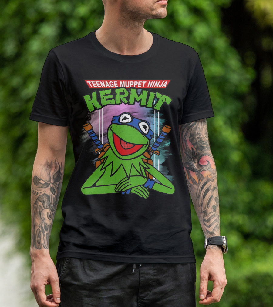 Teenage Muppet Ninja Kermit Frog T-Shirt
