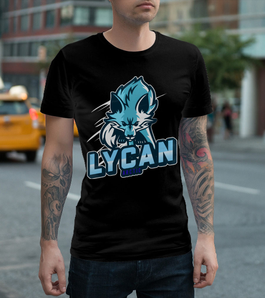 Lycan Arctic Fierce Wolf Emblem T-Shirt