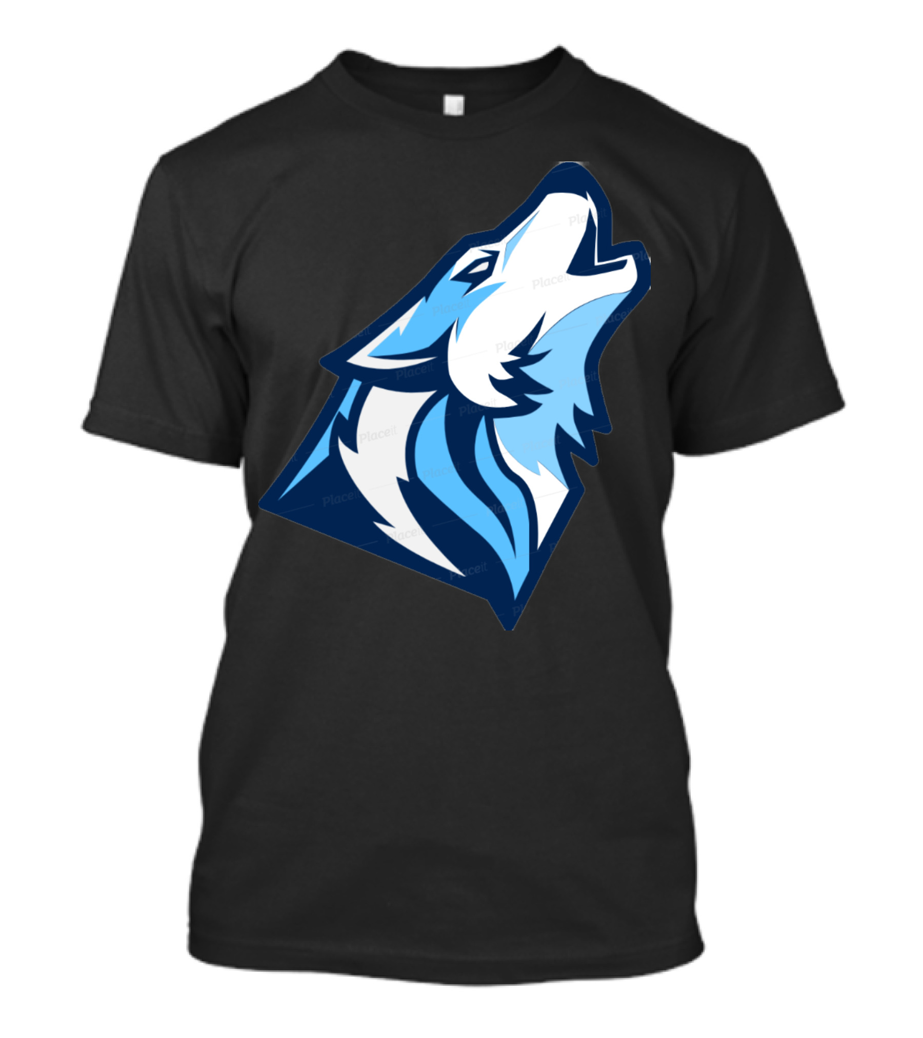 Lycan Howl Blue Wolf Emblem T-Shirt