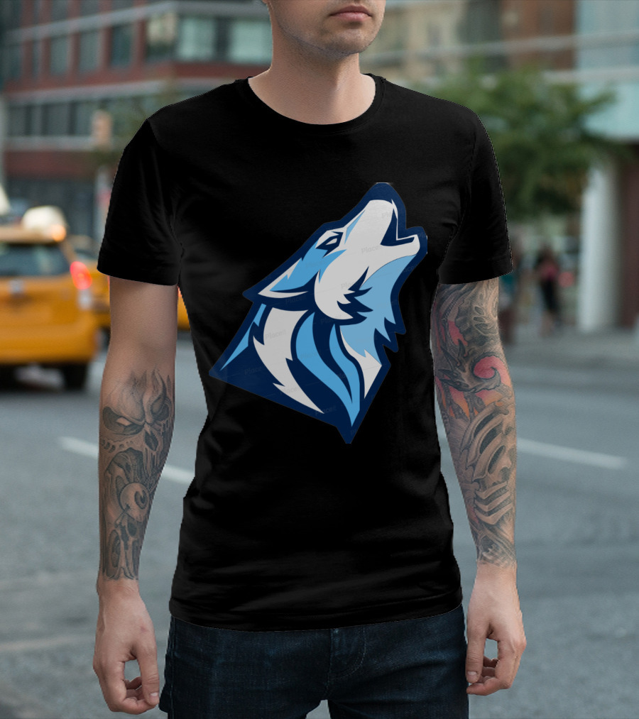 Lycan Howl Blue Wolf Emblem T-Shirt