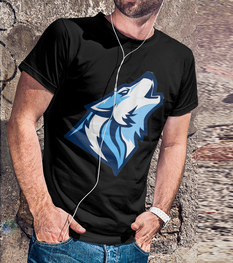Lycan Howl Blue Wolf Emblem T-Shirt