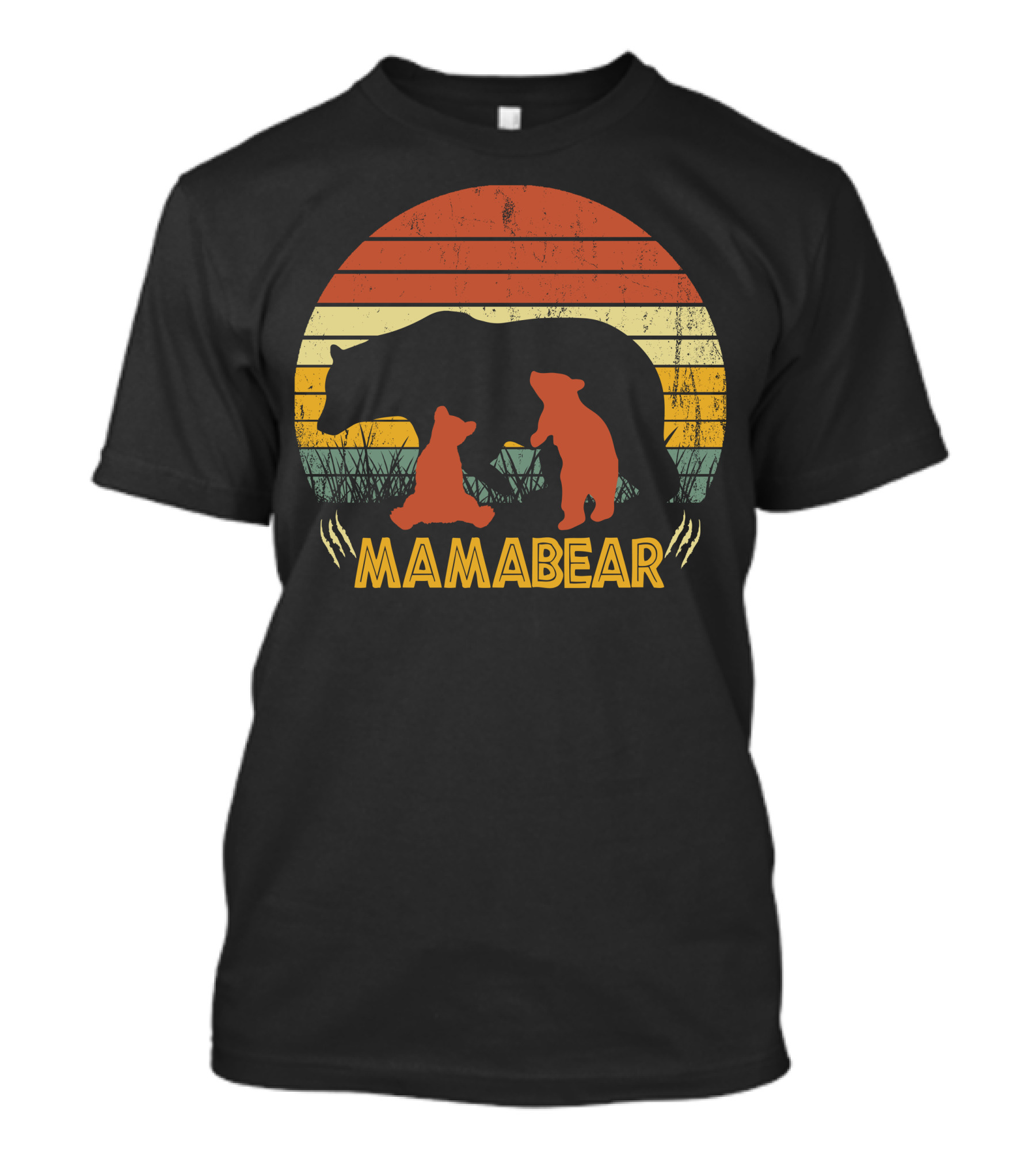 Mamabear Vintage Love Mother Sunset Bears T-Shirt