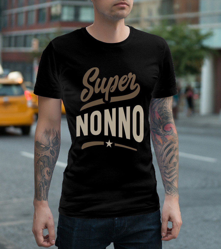 Super Nonno Grandpa Star T-Shirt