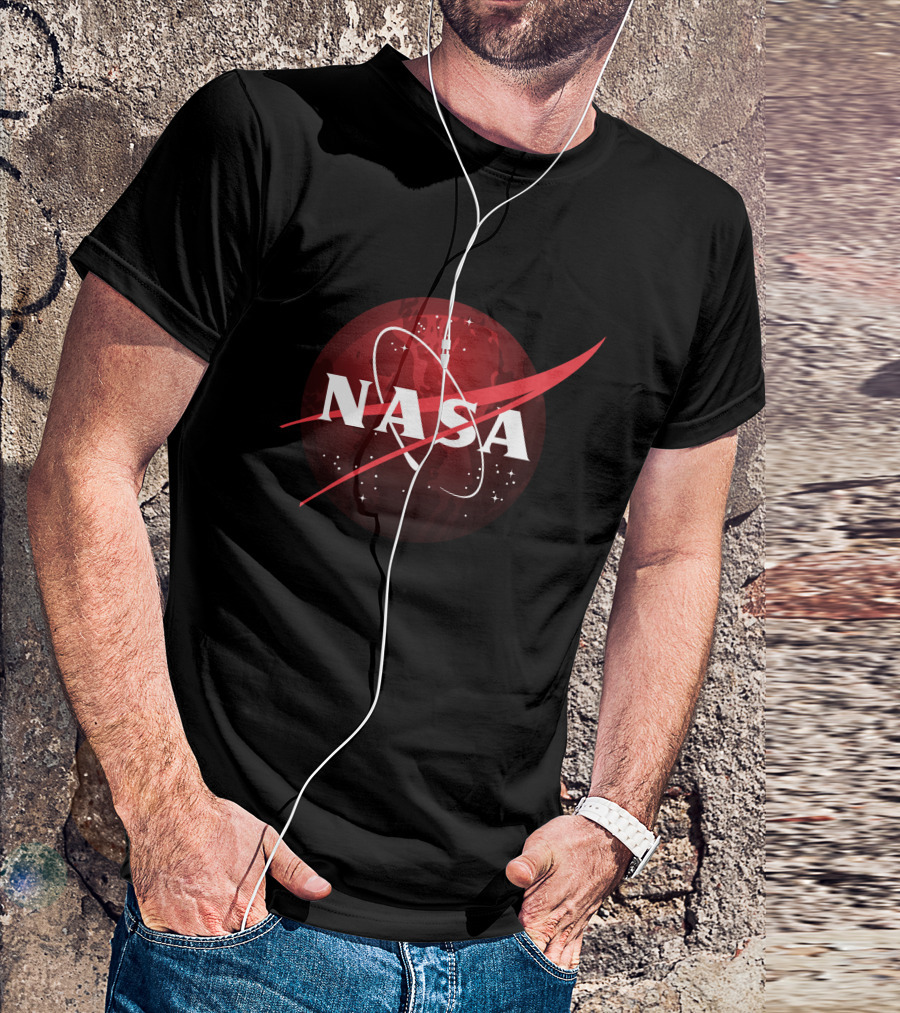 Nasa Red Planet Collaboration Mars Logo Spacescape T-Shirt