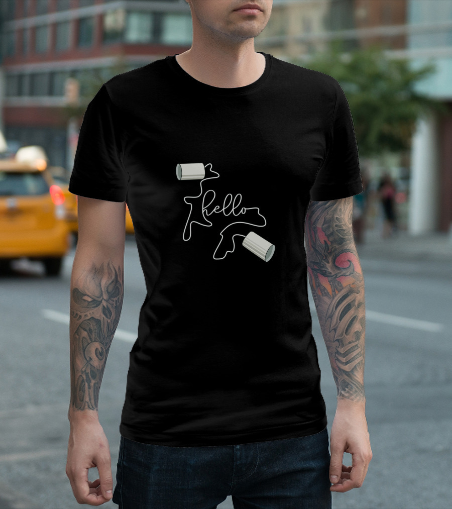 Hello Old School Tin Can Telephone T-Shirt