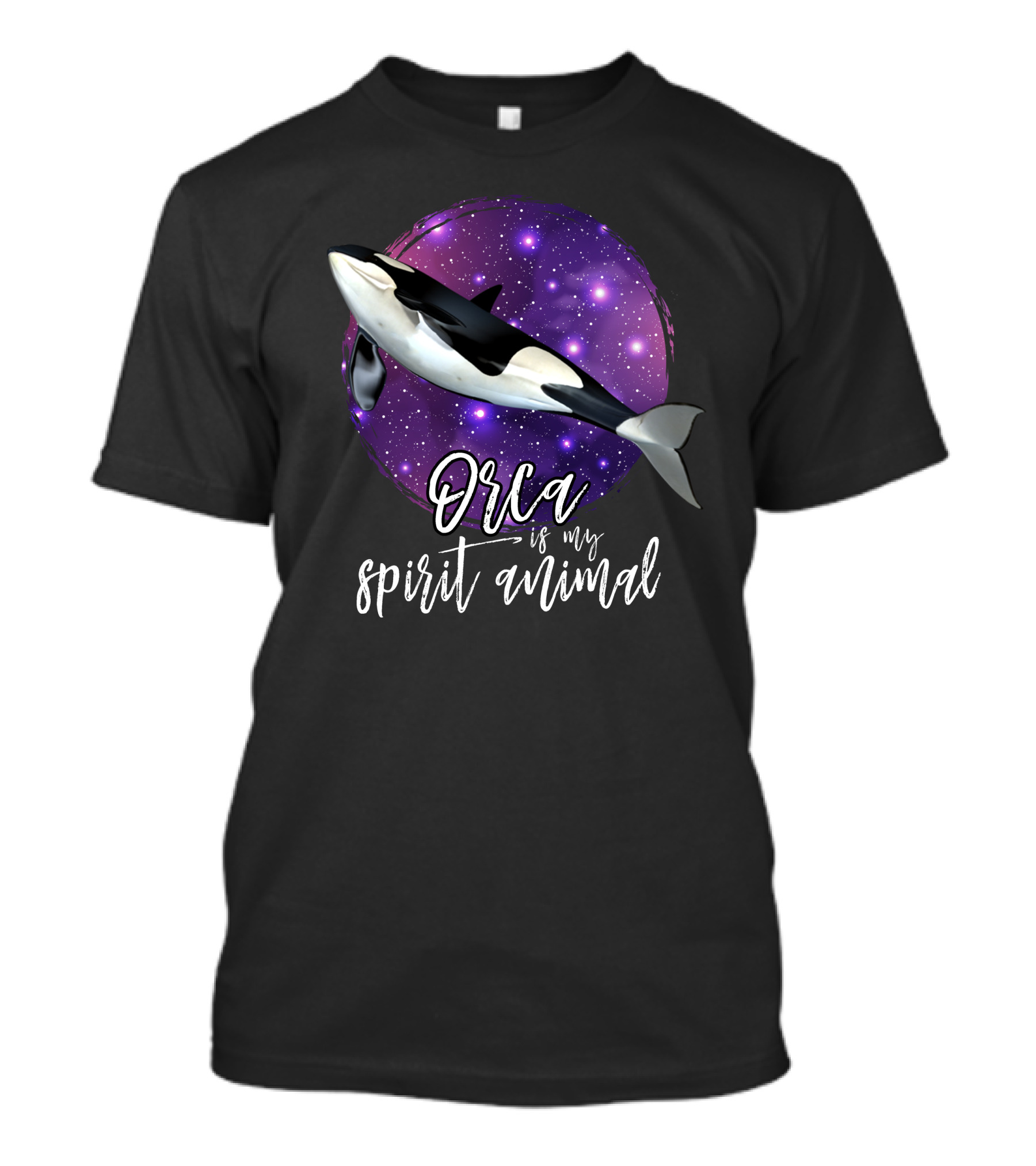 Orca Is My Spirit Animal Galaxy Background T-Shirt