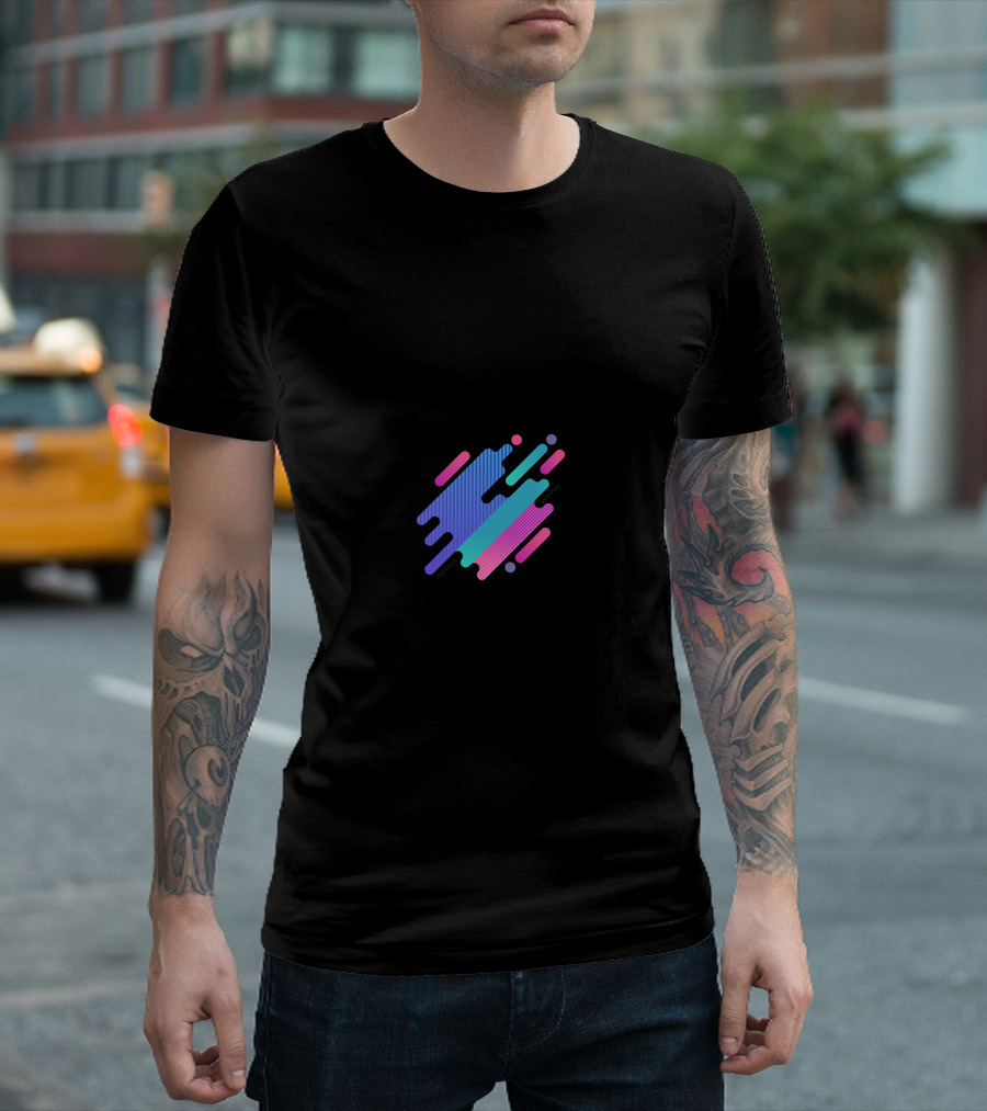 Pl4b1t1z0go01 Colorful Geometric Abstract T-Shirt