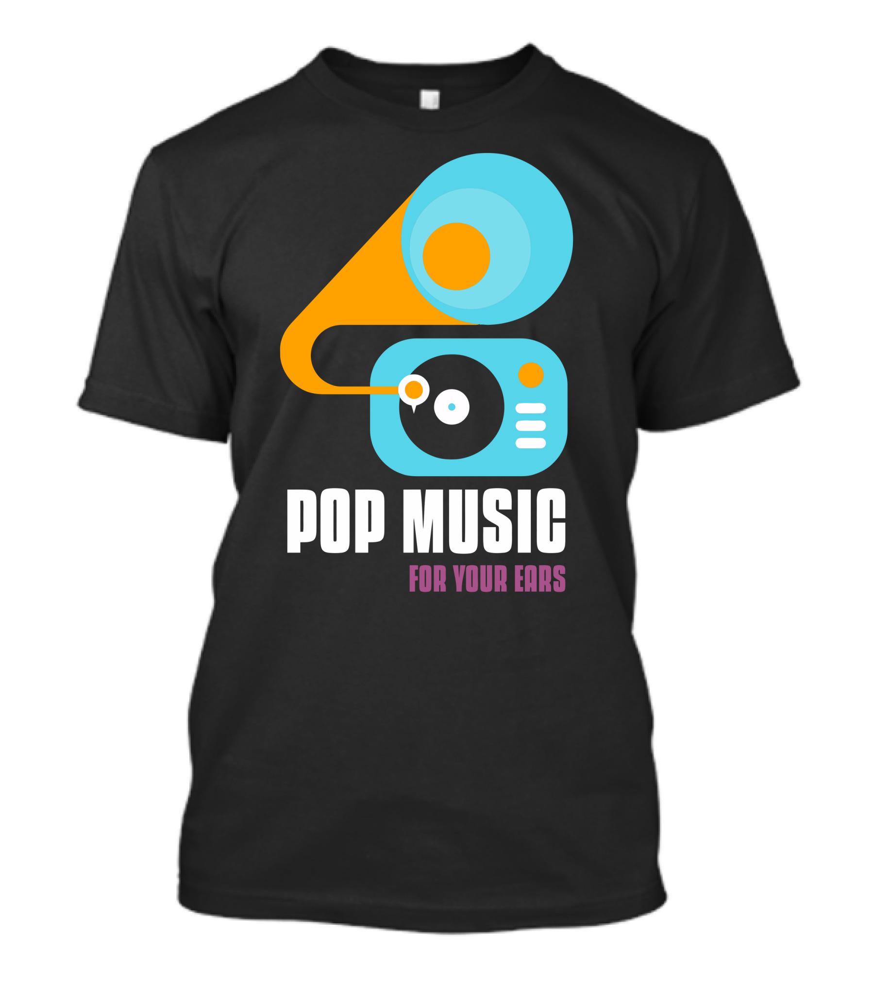 Pop Music For Your Ears Turntable Retro Vibes T-Shirt