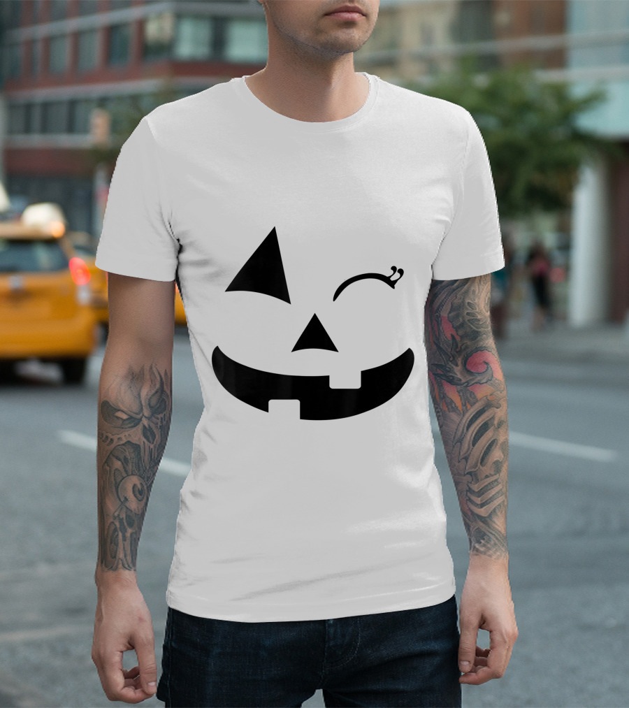 Pumpkin Eater Jack Olantern Smiling Face T-Shirt