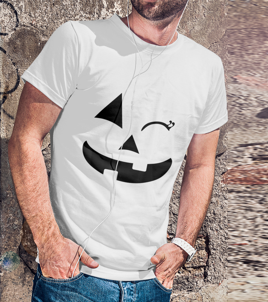 Pumpkin Eater Jack Olantern Smiling Face T-Shirt