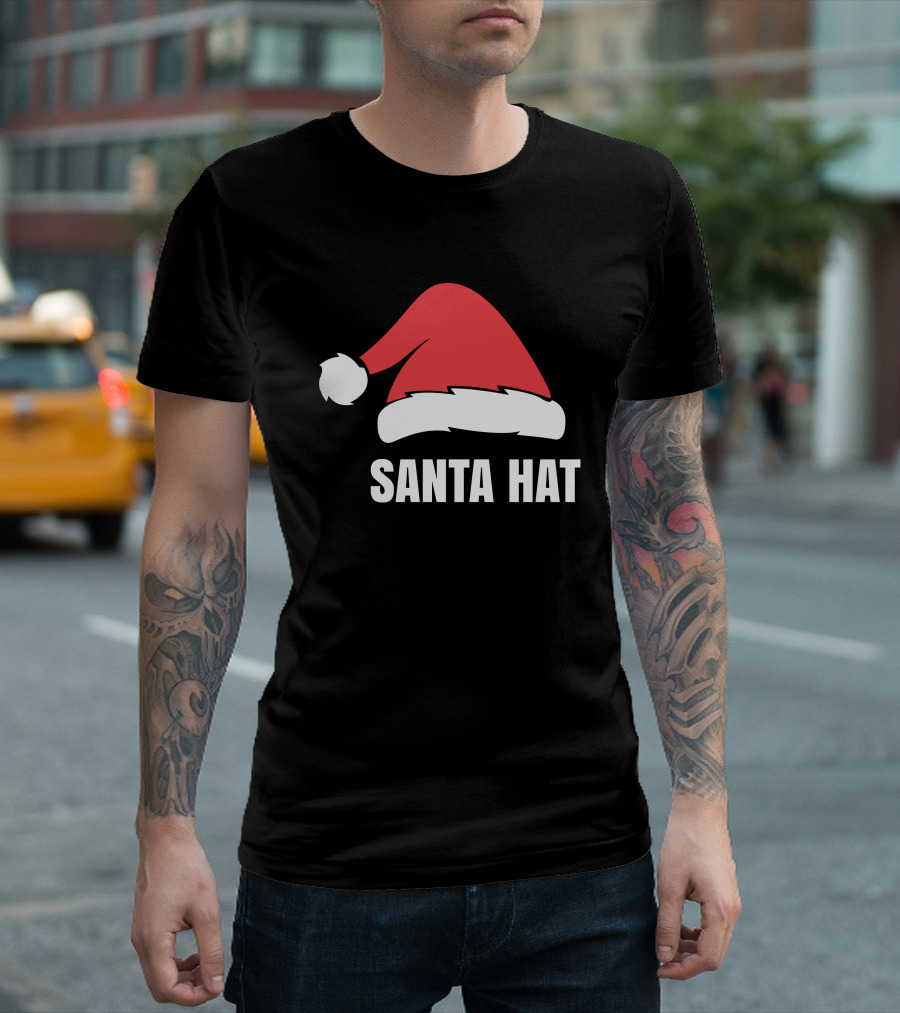 Santa Hat Christmas Red and White Holiday Classic T-Shirt