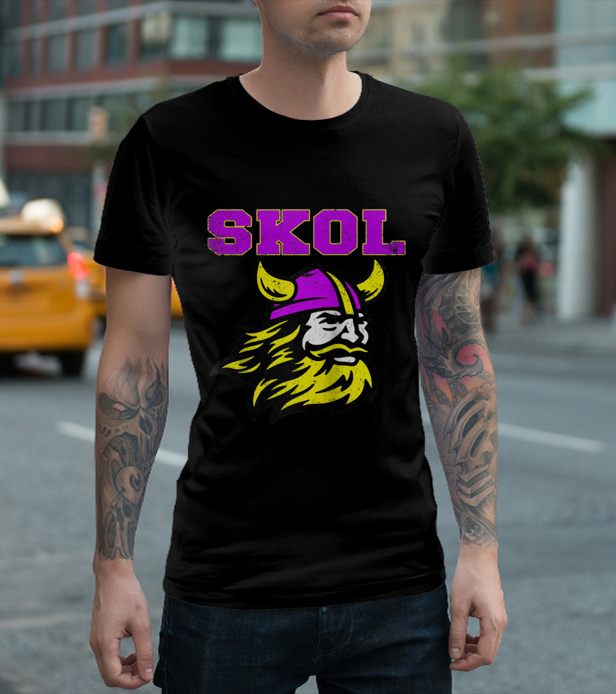 Skol Nordic Scandinavian Viking Helmet Warrior T-Shirt