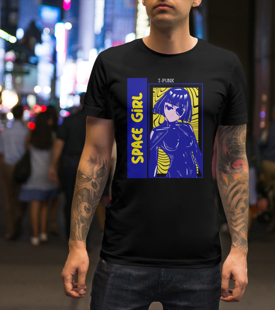 Space Girl T-Punk Vintage Aesthetic T-Shirt