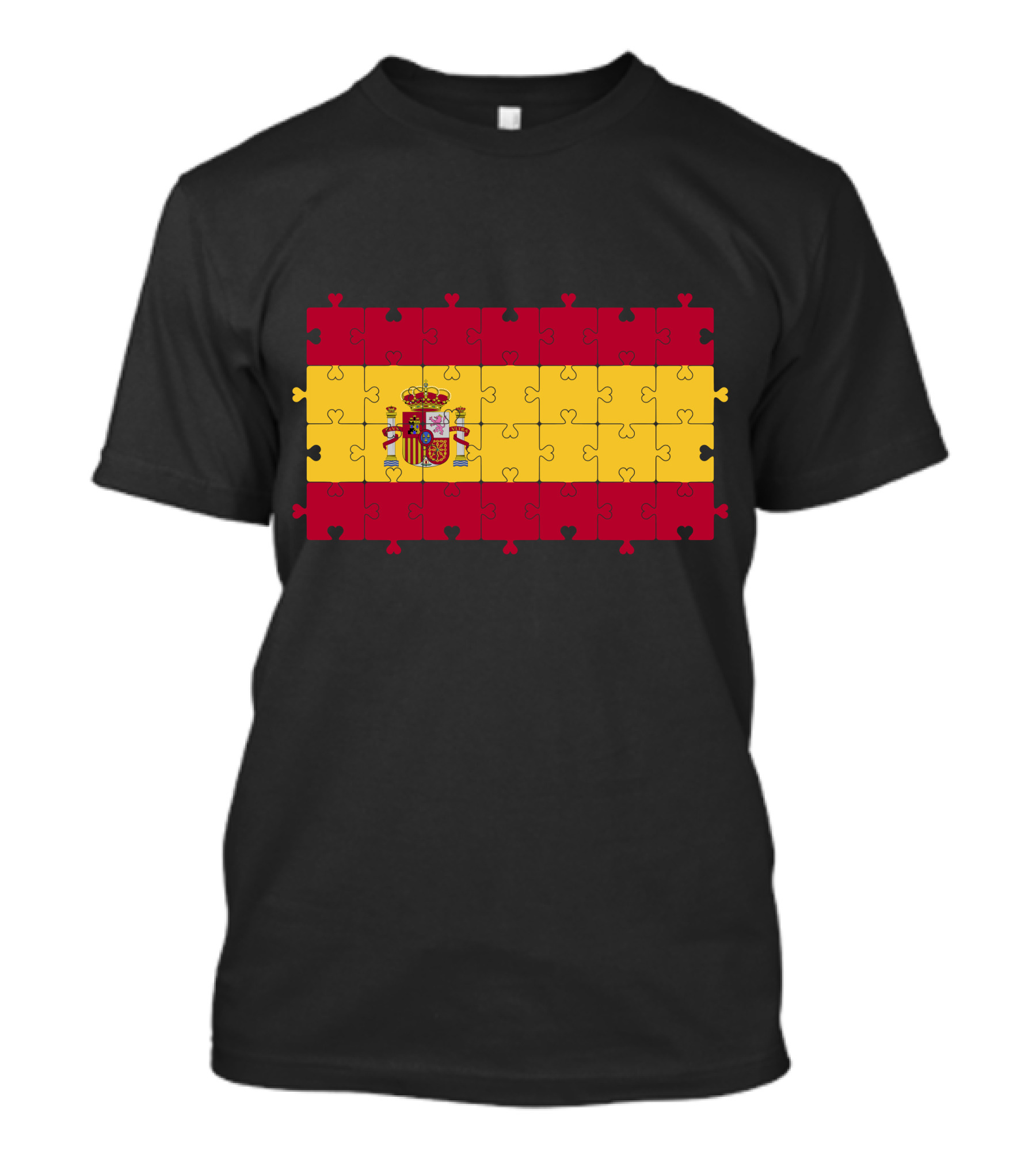 Spanish Flag Jigsaw Puzzle Design Flag Of Spain T-Shirt