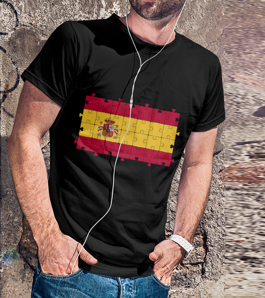 Spanish Flag Jigsaw Puzzle Design Flag Of Spain T-Shirt