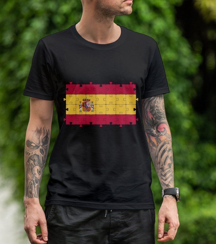 Spanish Flag Jigsaw Puzzle Design Flag Of Spain T-Shirt