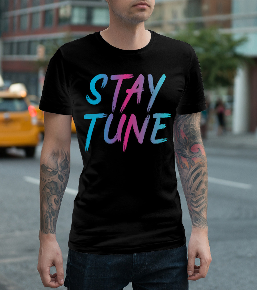 Stay Tune Vibrant Brushstroke T-Shirt