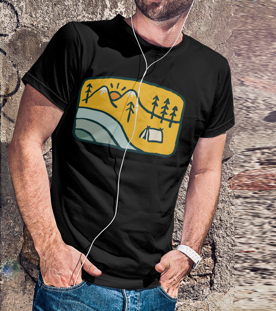 Sweet Home Mountain Sunset Camping Adventure T-Shirt