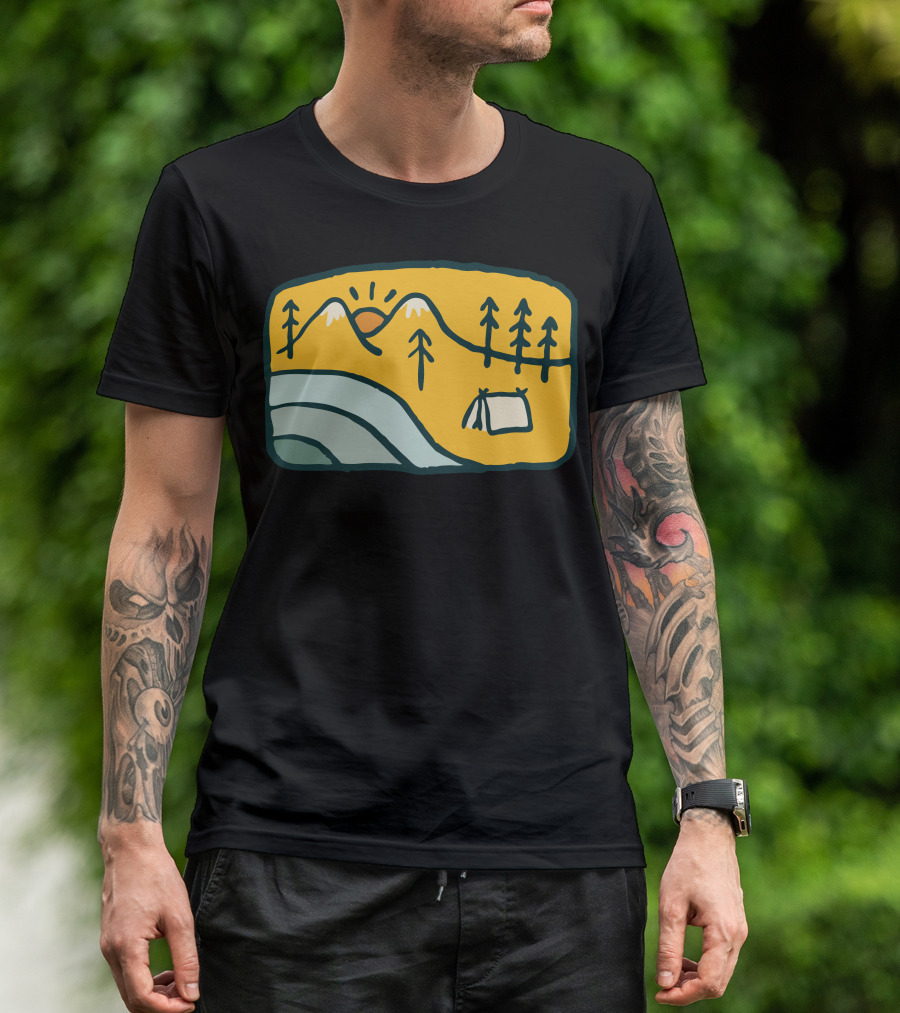 Sweet Home Mountain Sunset Camping Adventure T-Shirt