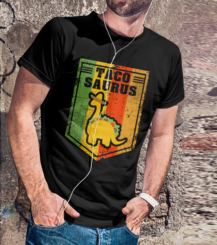 Tacosaurus Dinosaur Sombrero Fiesta Tacos T-Shirt