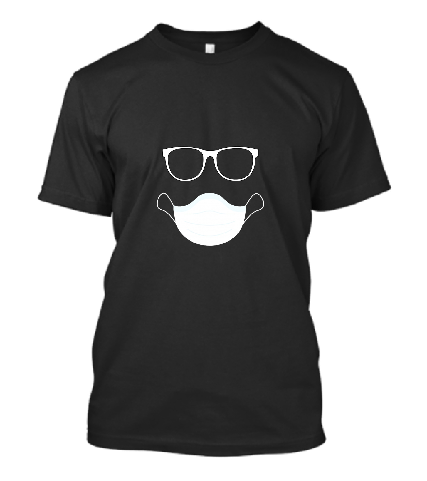 Glasses And Medical Mask Minimalist T-Shirt