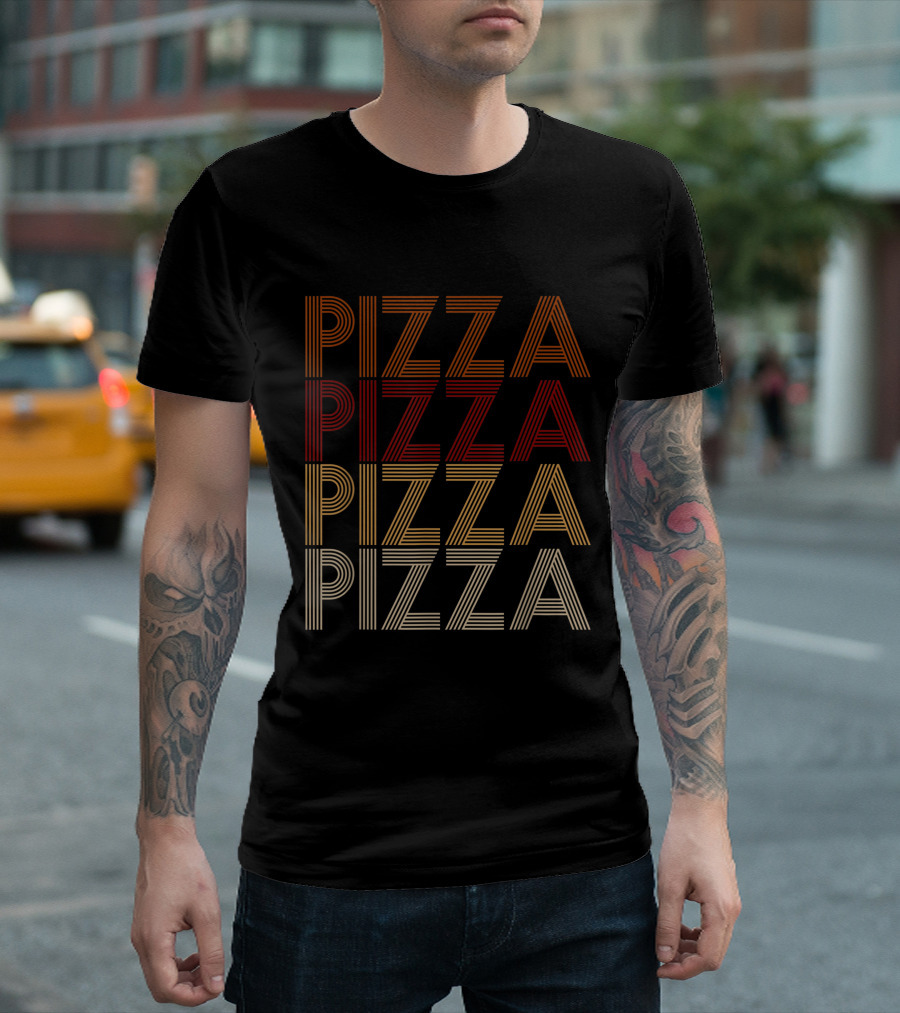Pizza Pizza Pizza Pizza Vintage 70S T-Shirt