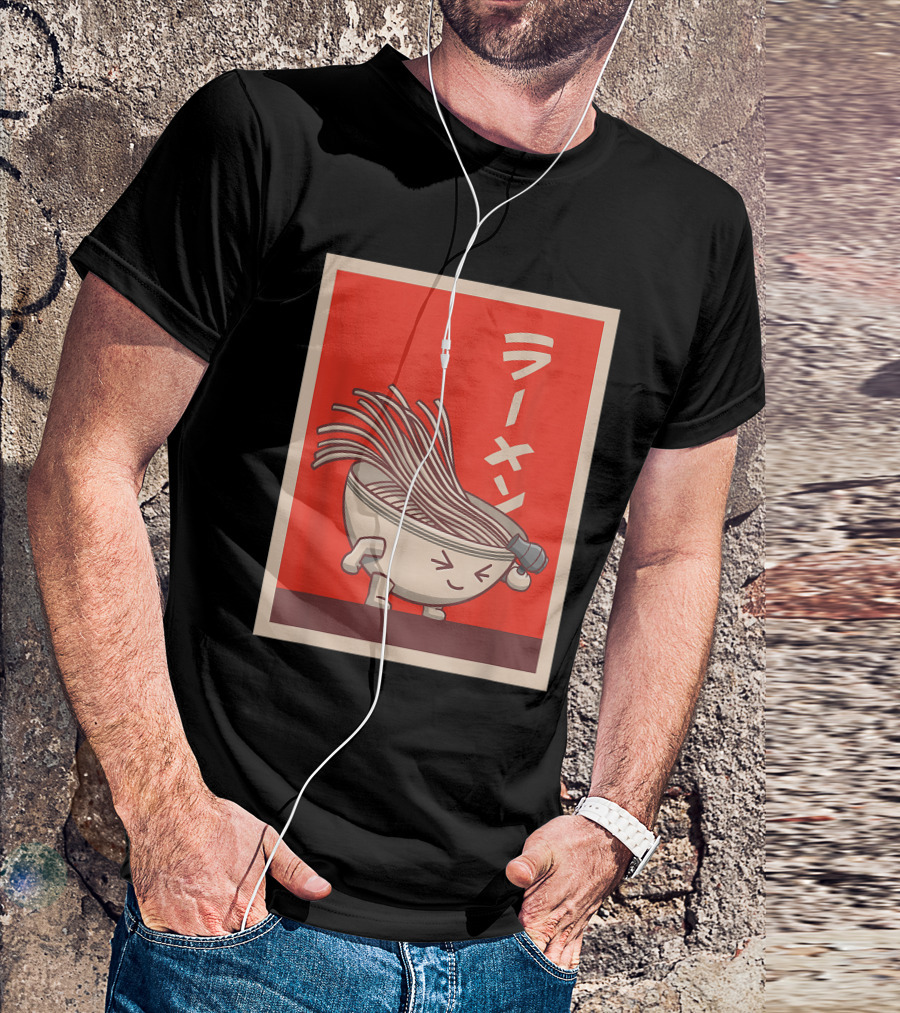 Vintage Kawaii Ramen Noodles Japanese Anime T-Shirt