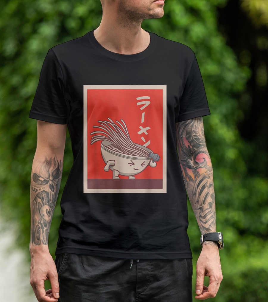 Vintage Kawaii Ramen Noodles Japanese Anime T-Shirt