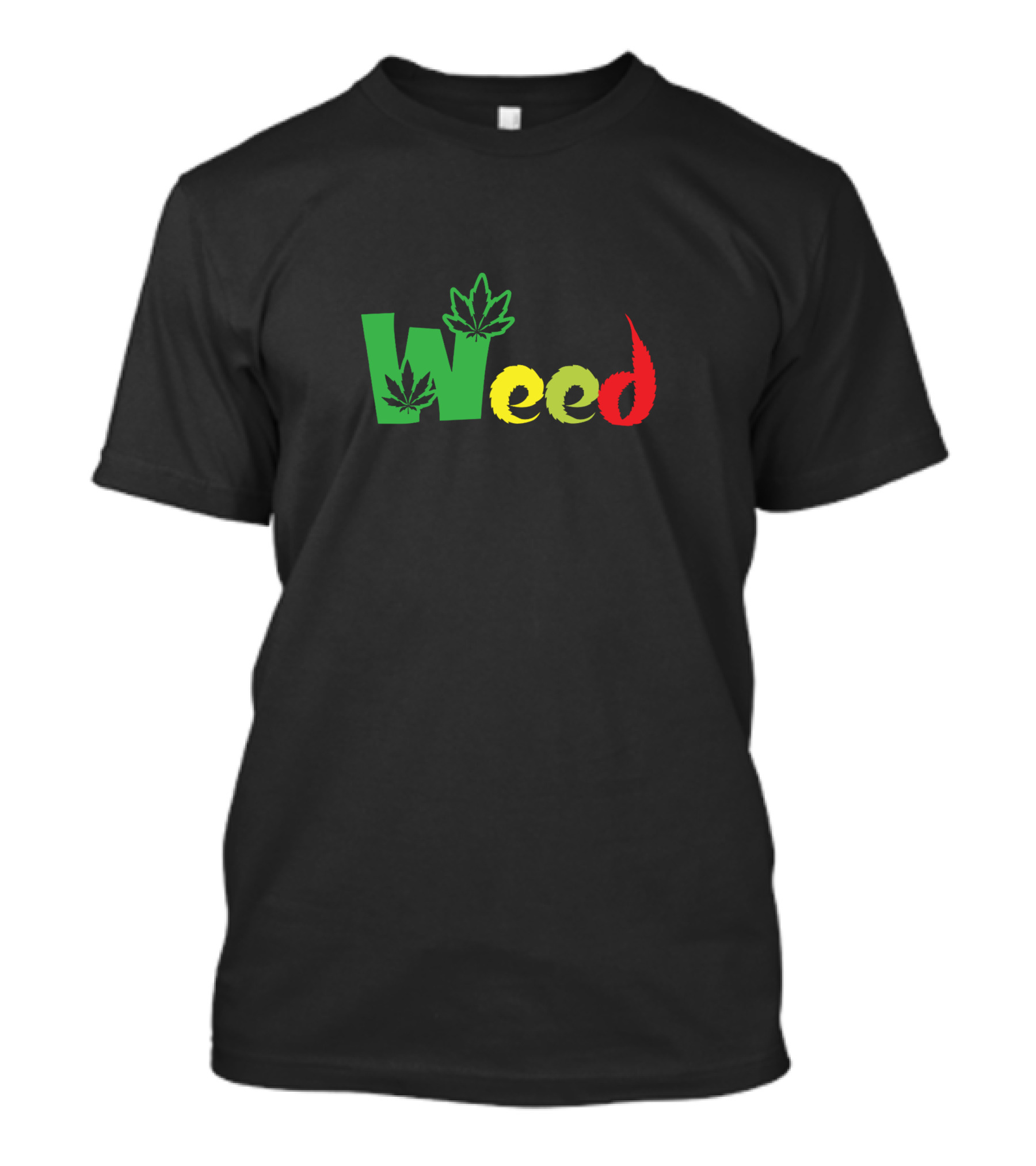 Weed Leaf Green Yellow Red Rastafari T-Shirt